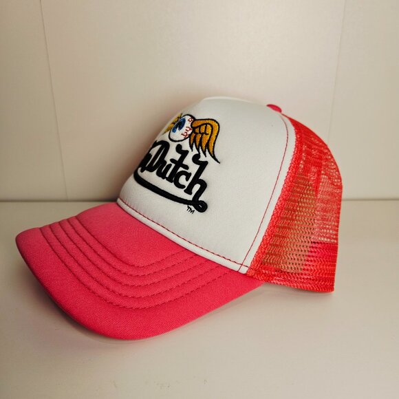 Von Dutch Hot Pink Classic Flying Eyeball Trucker Snapback Cap